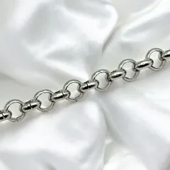 Gümüş Rengi Doc Zincir Unisex Çelik Bileklik