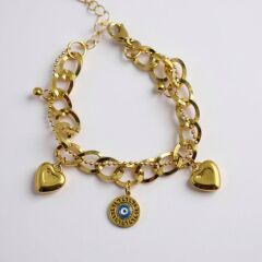 Nazargah Mavi Boncuk Çelik Bileklik