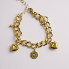 Nazargah Mavi Boncuk Çelik Bileklik