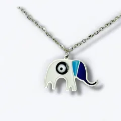 Çelik Fil Nazarlı kolye