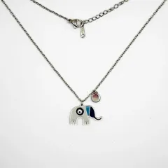 Çelik Fil Nazarlı kolye