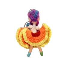 Renkli Dansçı Amigurumi Anahtarlık