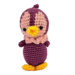 El Örgüsü Amigurumi Penguen Anahtarlık