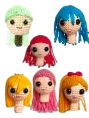 Uzun Saçlı Amigurumi Kalem Süsü