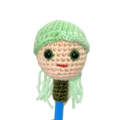 Uzun Saçlı Amigurumi Kalem Süsü