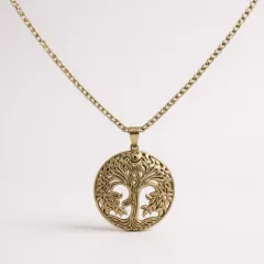 Hayat Ağacı Madalyon Kolye