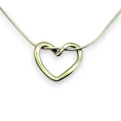 İçiçe Kalp Çelik Kolye