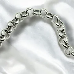 Gümüş Rengi Doc Zincir Unisex Çelik Bileklik