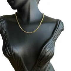 Gold Burgu Unisex Çelik Kolye