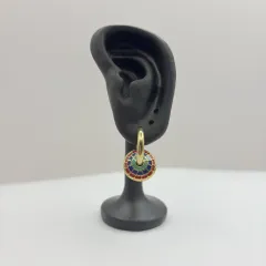 Kırmızı, Yeşil ve Mavi Tonlarında Bohem Küpe