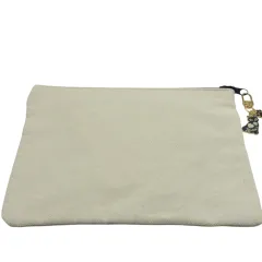 T Harfi Desenli Punch Nakışı Kanvas Çanta