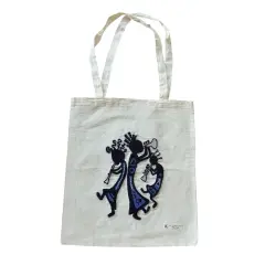 El Yapımı Müzisyen Kadınlar Punch Nakışı Kanvas Çanta