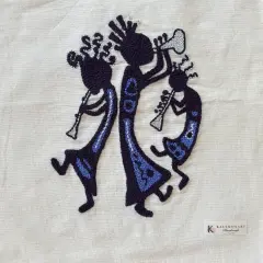 El Yapımı Müzisyen Kadınlar Punch Nakışı Kanvas Çanta