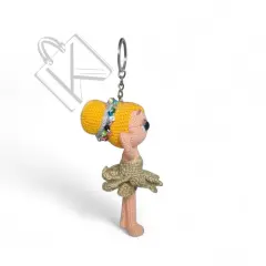 El Yapımı Amigurumi Balerin Anahtarlık | Sarenya