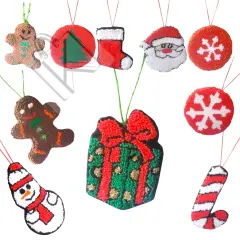 Kalemonart 3 lü Punch Yılbaşı Ağaç Süsleri