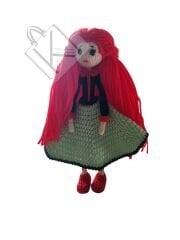 Şervut Evreni – Koralin  El Yapımı Amigurumi Kız Figürü | Dekoratif Karakter