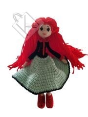 Şervut Evreni – Koralin  El Yapımı Amigurumi Kız Figürü | Dekoratif Karakter