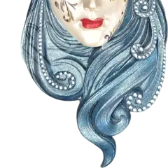 Çiçekli Kadın Mask